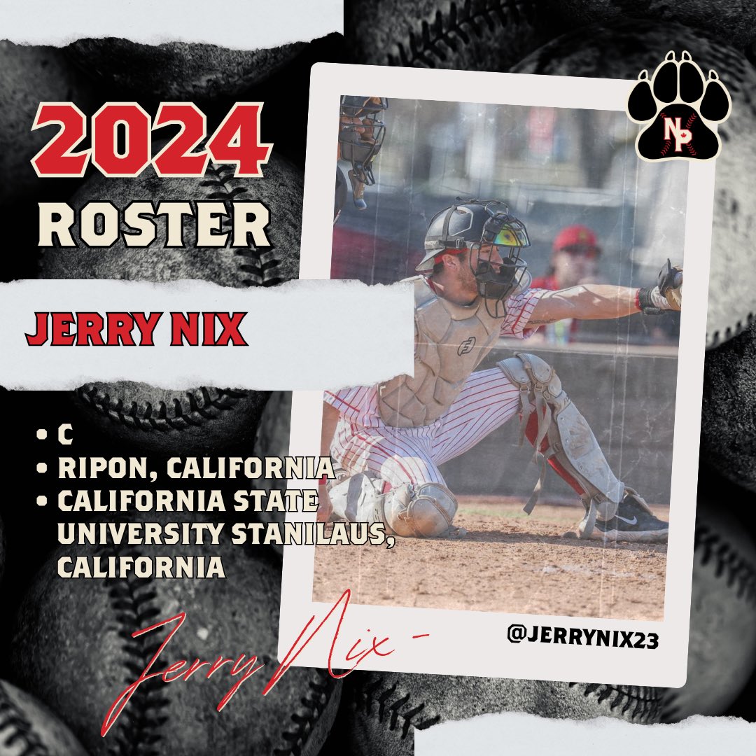 Big Welcome to Jerry Nix to The NorthPaws roster! Jerry is a back catcher coming from Ripon California, where he plays with CSU Stanislaus! Jerry was batting a .250 with 8RBI’s in 77 AB. Jerry is ready to start the season with The NorthPaws on May 31st!
