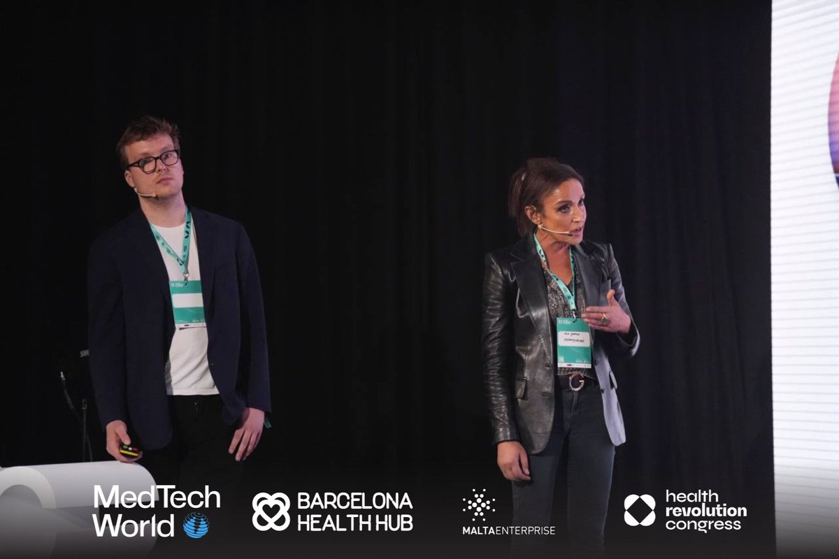 Finalizing the 10th startup's pitch at @Med_Tech_World Barcelona Startup Pitch Competition. Alo Brake presents @ostomycure groundbreaking innovation! Best of luck to all startups! Stay tuned for the winner. 🏆🚀 #BarcelonaRoadshow #MedTechWorld 📸 eu1.hubs.ly/H097yld0