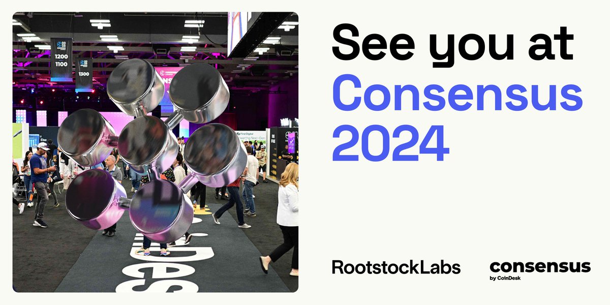 Got plans for @Consensus2024? The RootstockLabs team will be there to meet up with the Web3 community. Let's meet up and chat about how to make Bitcoin work for everyone.