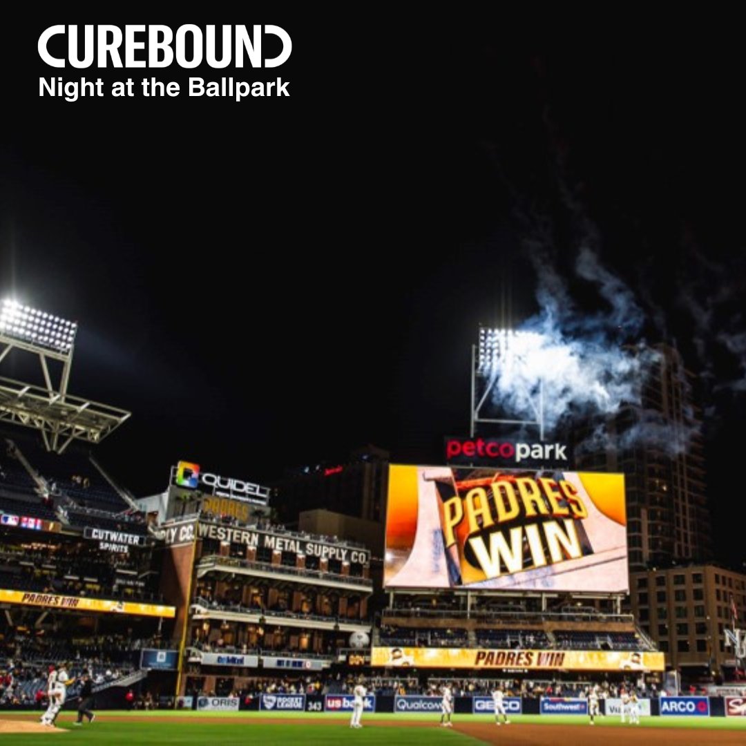 Please join us on Friday, June 21 for Curebound Night at the Ballpark! Watch the Padres take on the Brewers and cheer on the final Padres Pedal the Cause fundraising total reveal on the field during the pre-game ceremony. Tickets: padrespedal.org