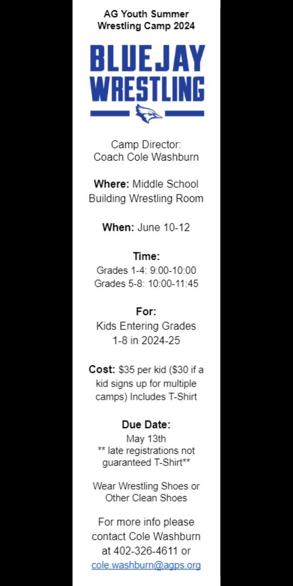 Come check out our youth camp June 10-12!