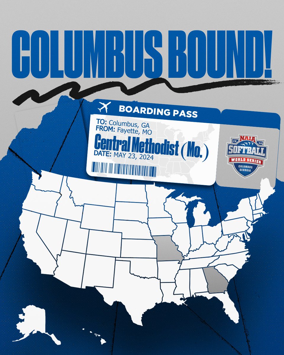 🥎 TICKET PUNCHED! @cmueagles are headed to @ColsGASports for the fifth time as they continue their #BattleForTheRedBanner in the 2024 #NAIASBWorldSeries! #collegesoftball