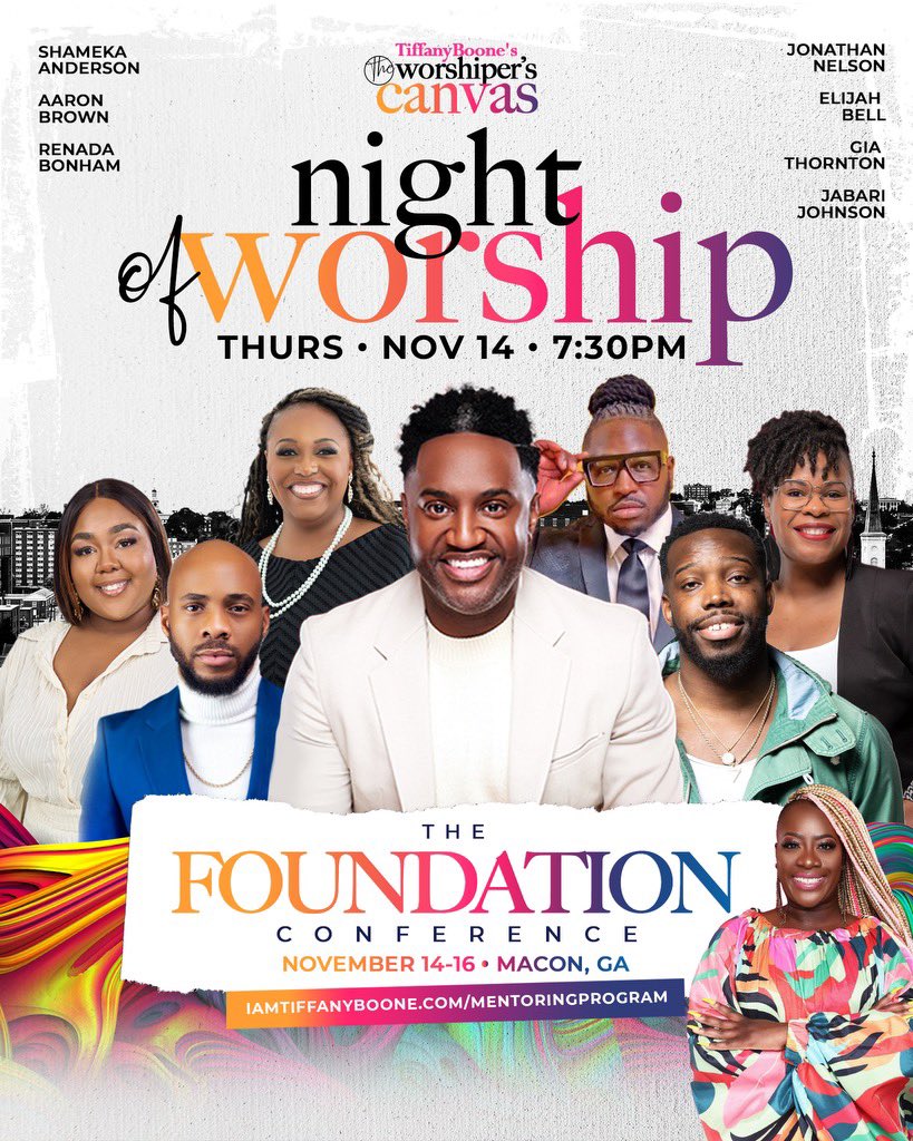 REGISTER Today!! I would NOT miss this powerful conference! Worship leaders, Choir members, musicians, artists, saints and friends! See you in November with our great host @OneTiffanyBoone Let’s goooooo!!! #TheFoundation