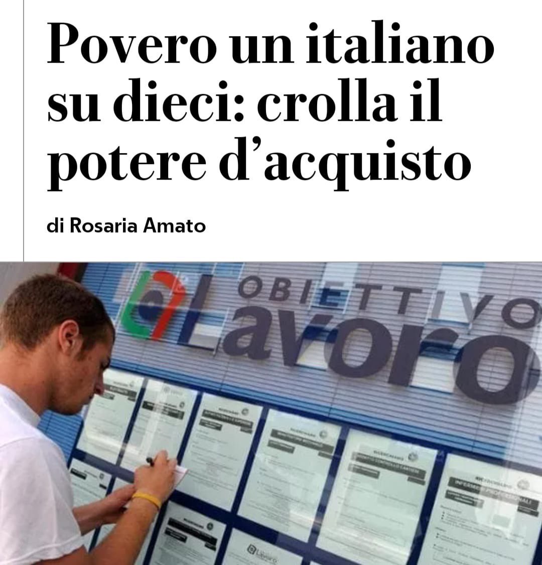 Stiamo sempre peggio. Serve una alternativa: Democrazia Sovrana Popolare.