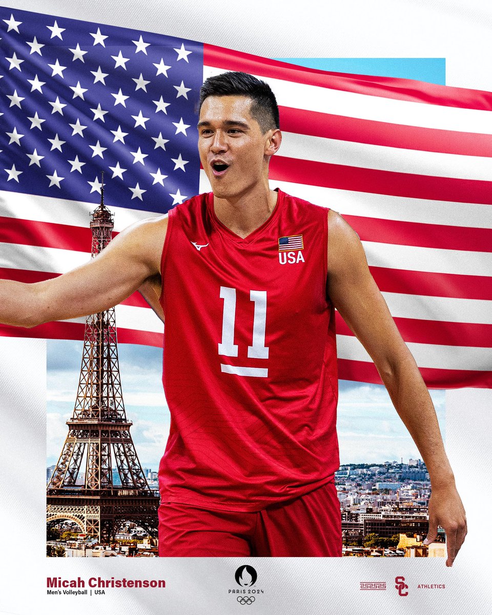 𝐏𝐚𝐫𝐢𝐬 𝐁𝐨𝐮𝐧𝐝! Micah Christenson was named to the @usavolleyball roster for the Olympic Games Paris 2024. This will be Micah’s third Olympic Games appearance.