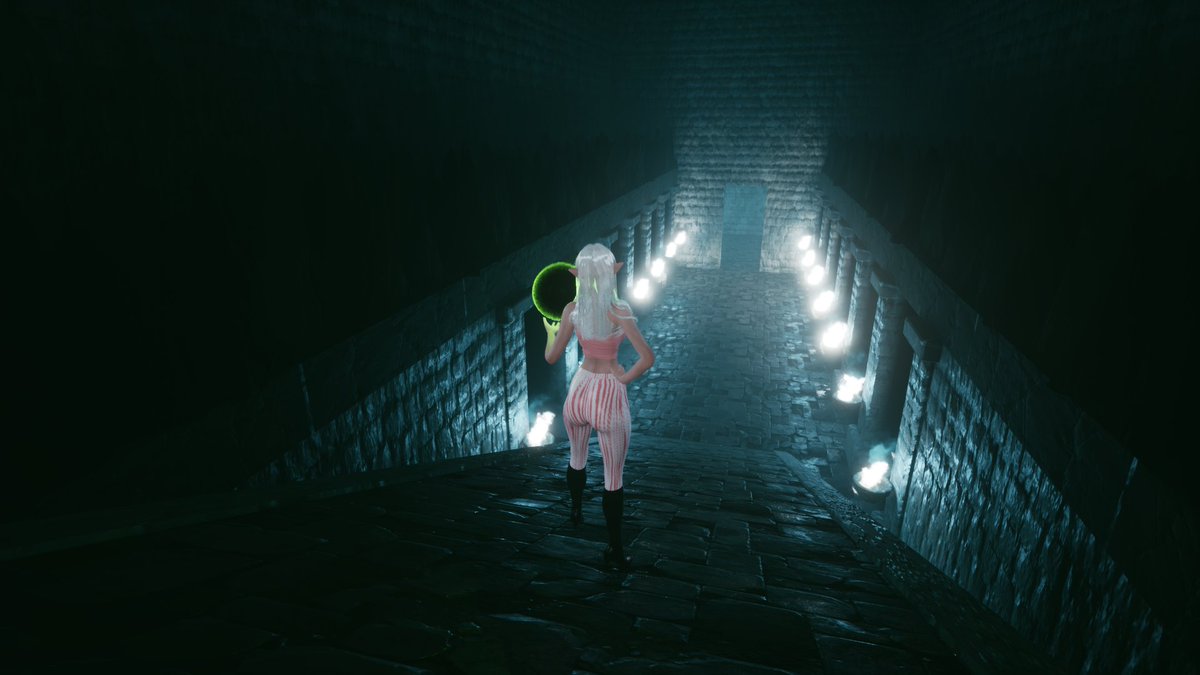 Some visual changes for the demo level in Killer Dolls Dark Abyss. More visual changes are coming to the next demo release. BTW, the darkness may be dangerous 👀💀 #hacknslash #gaming #fanservice #waifu