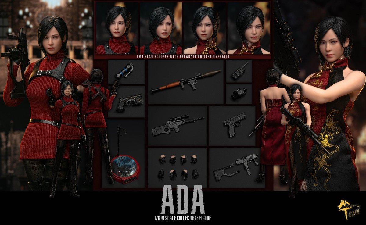 New figure of ADA WONG - Resident Evil 4 Remake in 1/6th scale by MASTER TEAM🦋

• Comes with 4 pairs of hands, 2 costumes and other accessories.
• Available in the Q4 2024.
• Price $229 USD.

#AdaWong #REBHFun #ResidentEvil #ResidentEvil4 #RE4 #RE4remake #バイオハザード