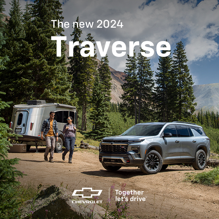 Buckle up for adventure! 🏕️ The all-new 2024 #ChevyTraverse is ready for wherever life takes you. With more power & capability, it's the perfect SUV for the whole crew. 
Learn more & explore trims: bit.ly/3WrxR91
#SUV #FamilyLife #AdventureMobile
