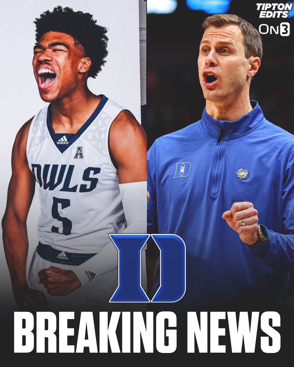 NEWS: Rice transfer guard Cameron Sheffield has committed to Duke, he tells @On3sports. on3.com/college/duke-b…