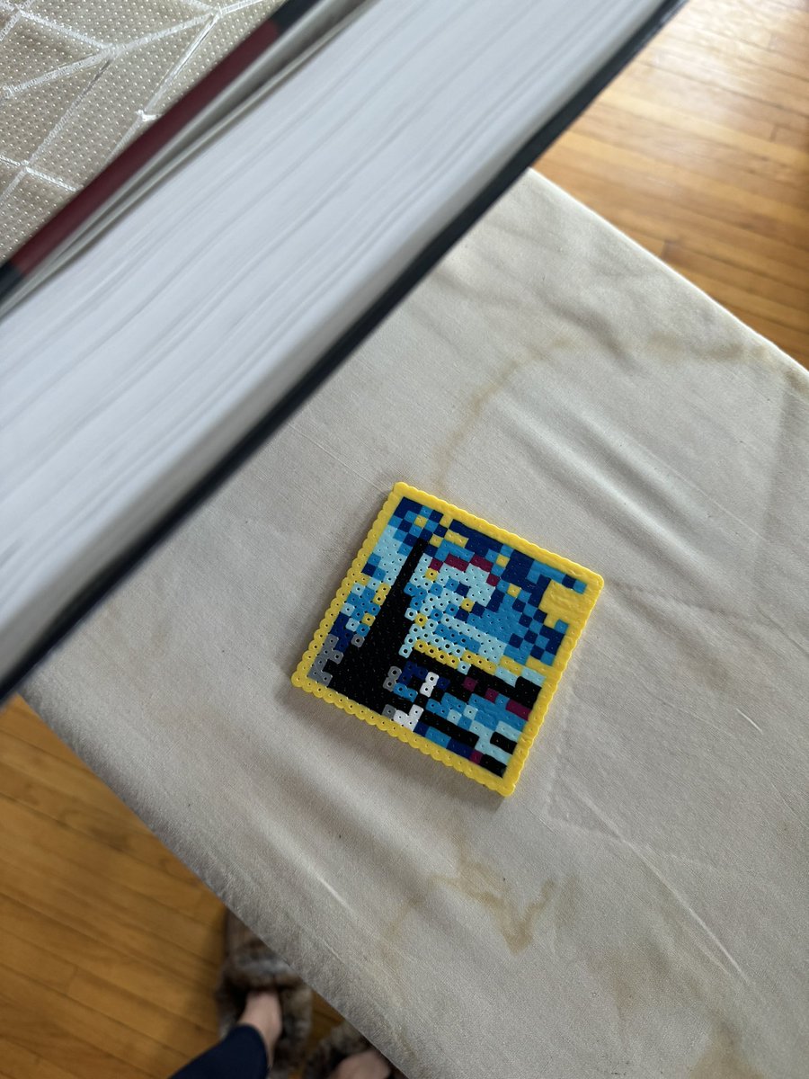 Fellow docs: if anyone is looking for ideas on how to use their old med school textbooks, my 8 year old has discovered that Harrison’s is the perfect weight to ensure his perler bead creations lie flat 😂