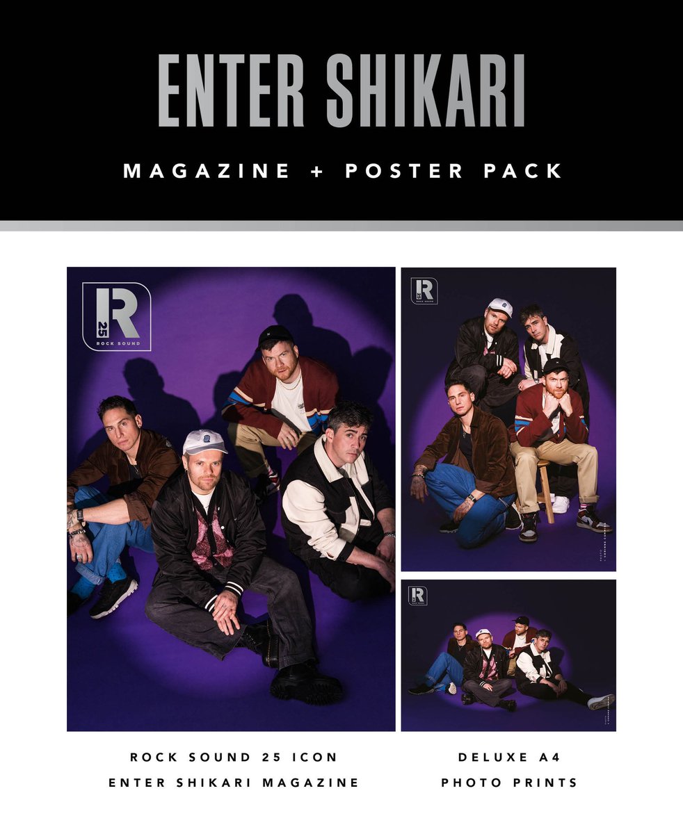 This poster pack has your Enter Shikari magazine and the two exclusive deluxe phot prints, get yours at shop.rocksound.tv/products/rock-…