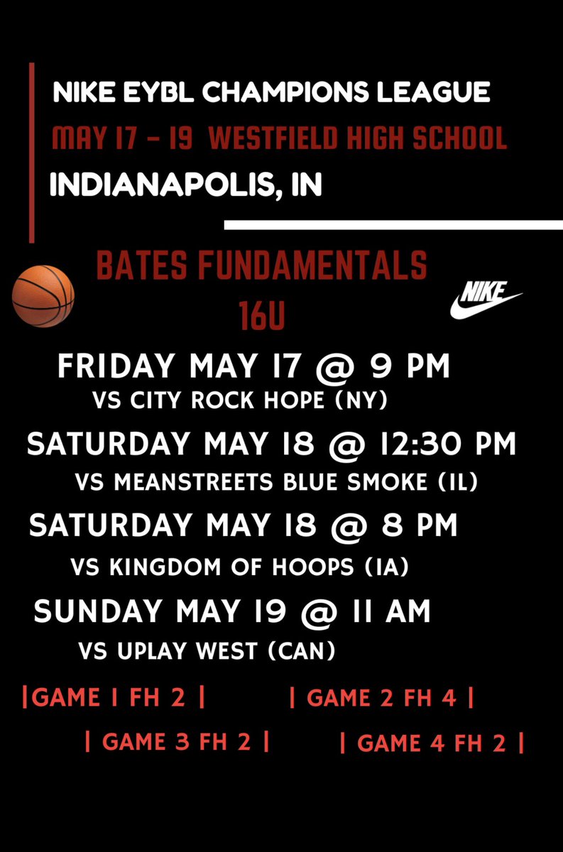 My schedule for this upcoming weekend