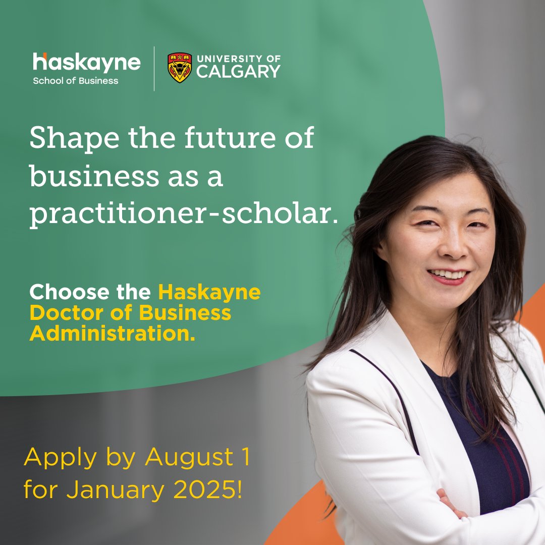 Ready to elevate your expertise and make a lasting impact in your industry? Choose the Haskayne Doctor of Business Administration (DBA). Join us for an info session on June 5th, where you'll have the chance to get all your burning questions answered: bit.ly/3SeFM77