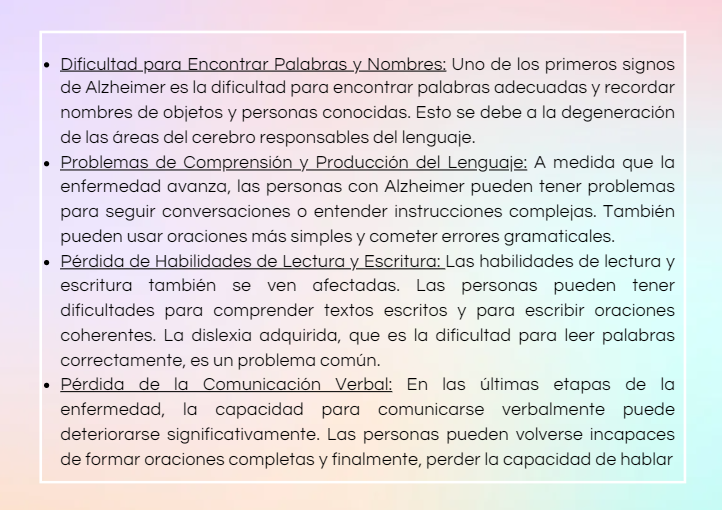 InmaLogop's tweet photo. 2) ENFERMEDAD DE ALZHEIMER #uv_rtl23 https://t.co/9IQi8S1TCZ