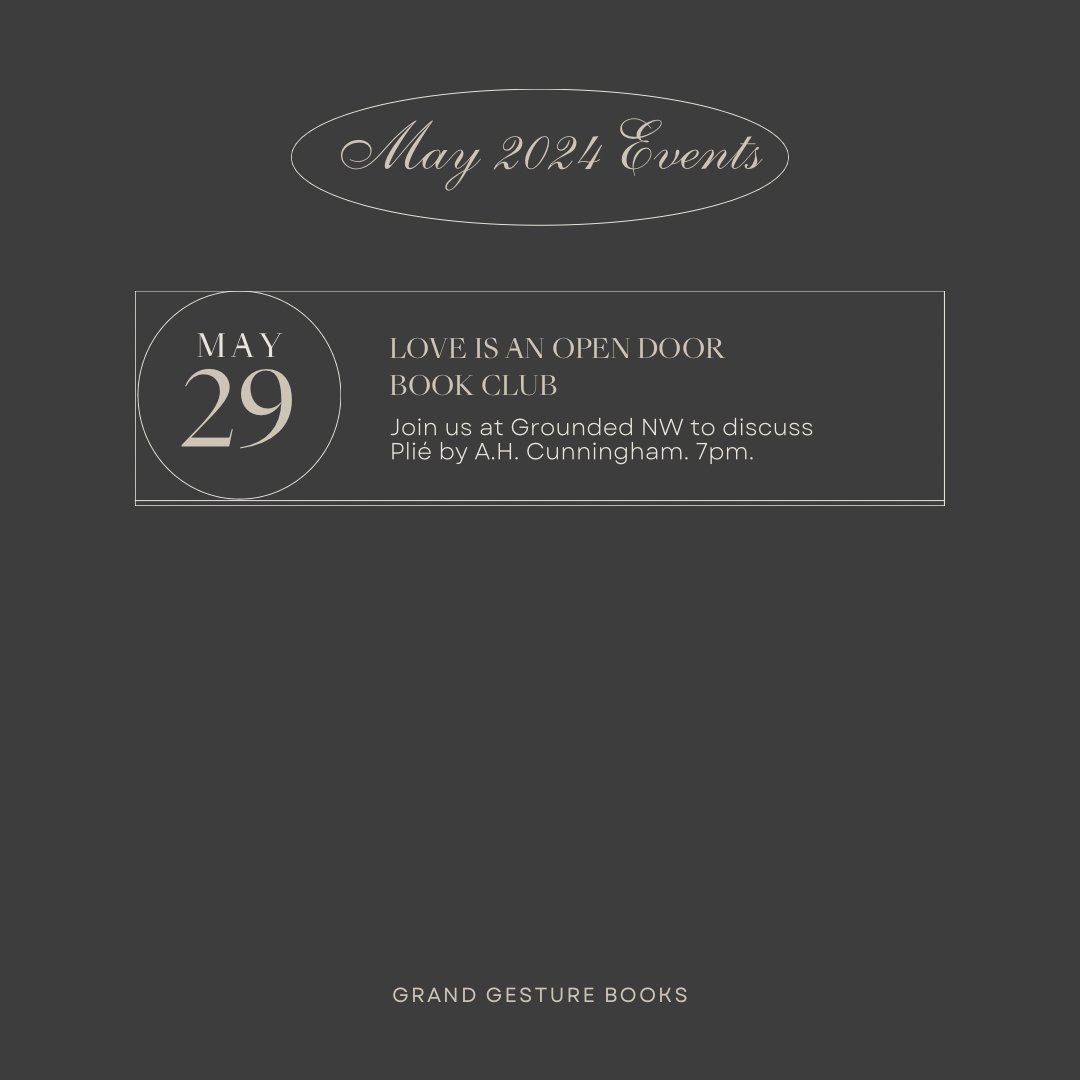 If you’re in Portland (or, in the case of the event on the 29th, have internet access!), then consider checking out our bookstore events! 🥰