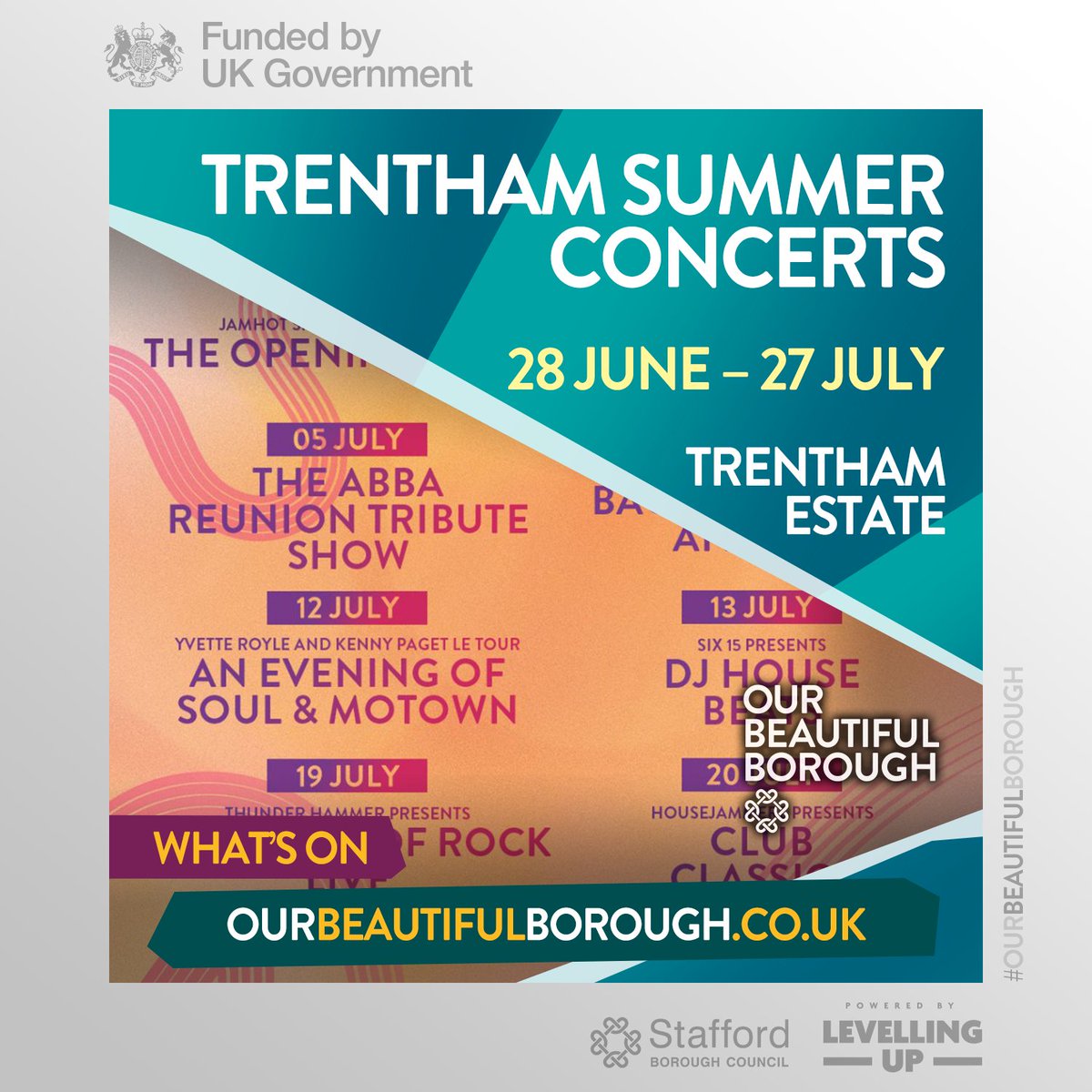 Trentham #Summer #Concerts return for 2024! Get ready for a sizzling summer of live music and family fun over five weekends. So, plan your picnic and your fizz and get ready to party: tinyurl.com/336uth75 #NightsOut #LiveMusic #OurBeautifulBorough @TrenthamEstate #Trentham