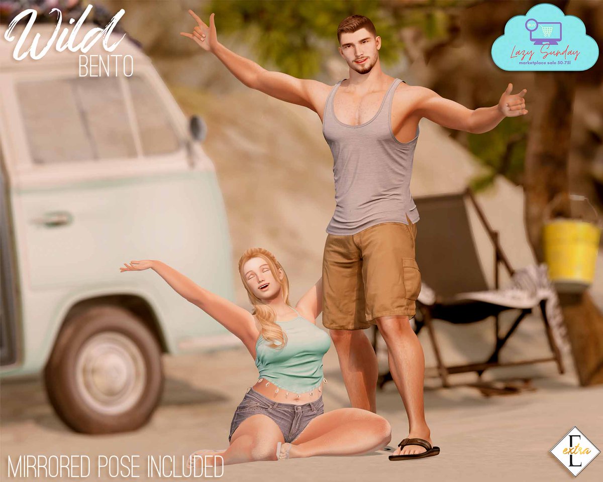 ExtraSL's tweet image. 𝗟𝗮𝘇𝘆 𝗦𝘂𝗻𝗱𝗮𝘆 𝟱/𝟭𝟵 - 𝟱/𝟮𝟭

Nice weather keeping you by the sand and not in the shops? No worries this weekend get those amazing deals right from your beach towel! Grab 'Wild' for L$50 on Marketplace only with Lazy Sunday!

marketplace.secondlife.com/p/Extra-Wild-P…
