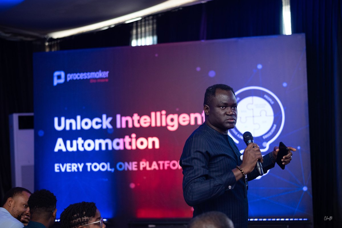 dipoleDIAMOND's tweet photo. At the recent IntelligentAutomation Lagos 2024, conference hosted by @processmaker , our CEO @AfeAraromi  gave a talk on "How ProcessMaker is Enabling the Democratization of Process Development". https://t.co/i5TFLhCCvW