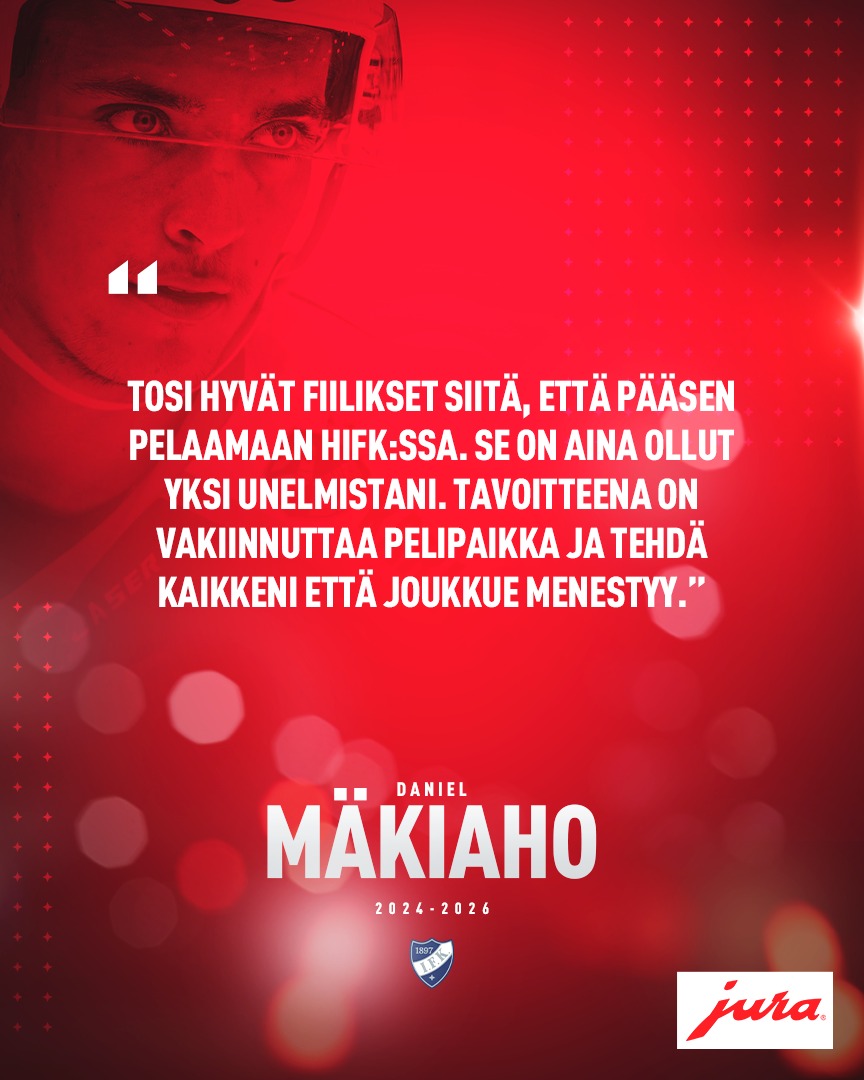 Seuraavat kaksi vuotta Stadissa!  

”Daniel murtautui Liigaan toissa kaudella. Hän on luistelu- ja kamppailuvoimainen laitahyökkääjä, jonka kiekollinen taito tuottaa vastustajille harmaita hiuksia", kertoo Ville Peltonen 23-vuotiaan hyökkääjän vahvuuksista.