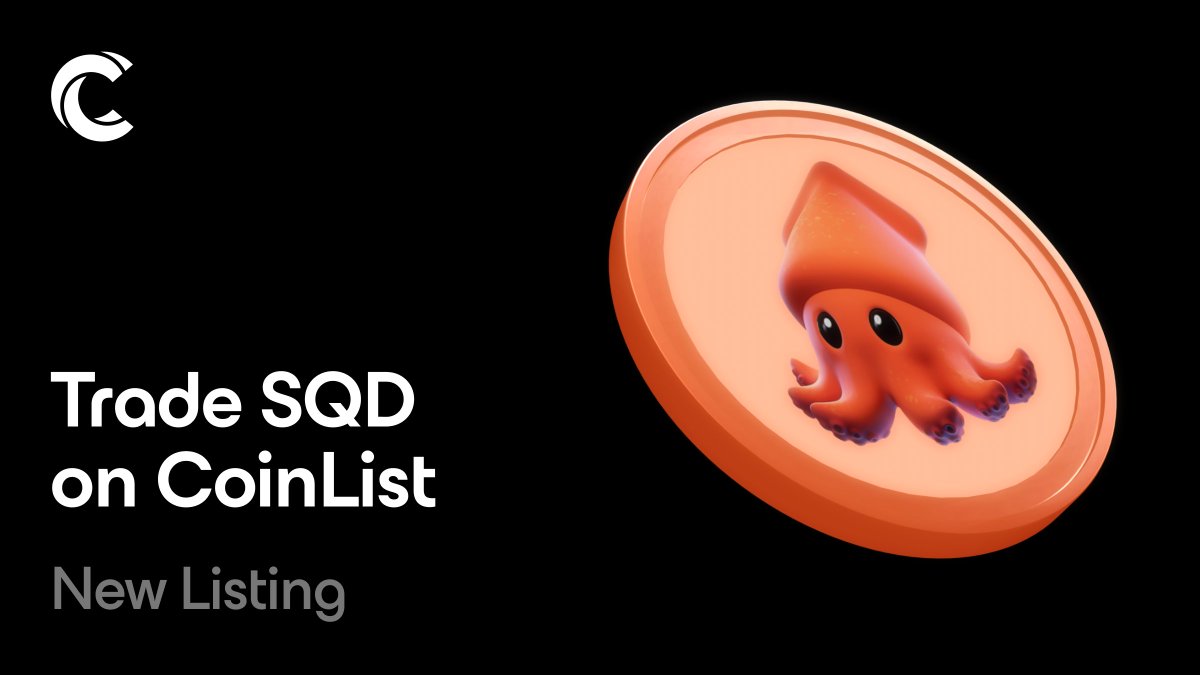 NEW LISTING: @subsquid 🦑 From Incentivized Testnet → Token Launch → Trading Buy $SQD on CoinList before 20 May 2024 at 8:00 UTC to claim Subsquid Listing Karma. Trade on CoinList » coinlist.co/wallet_redirec… *Not available in US & CA