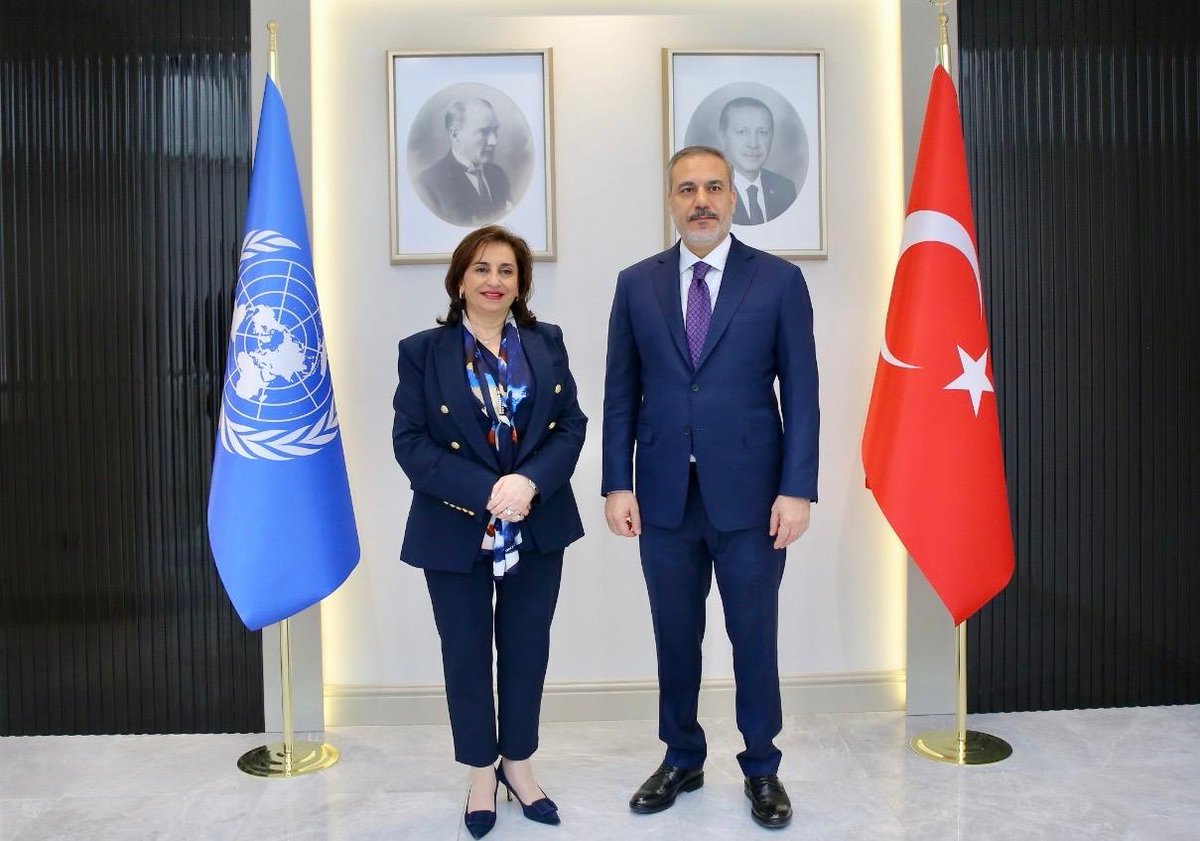 Had a productive meeting with H.E @HakanFidan, Minister of Foreign Affairs of #Türkiye. Thanked him for hosting @unwomeneca in #Istanbul. Discussed women in decision making and women’s leadership in diplomacy. Grateful for #Türkiye’s active participation as Member of the