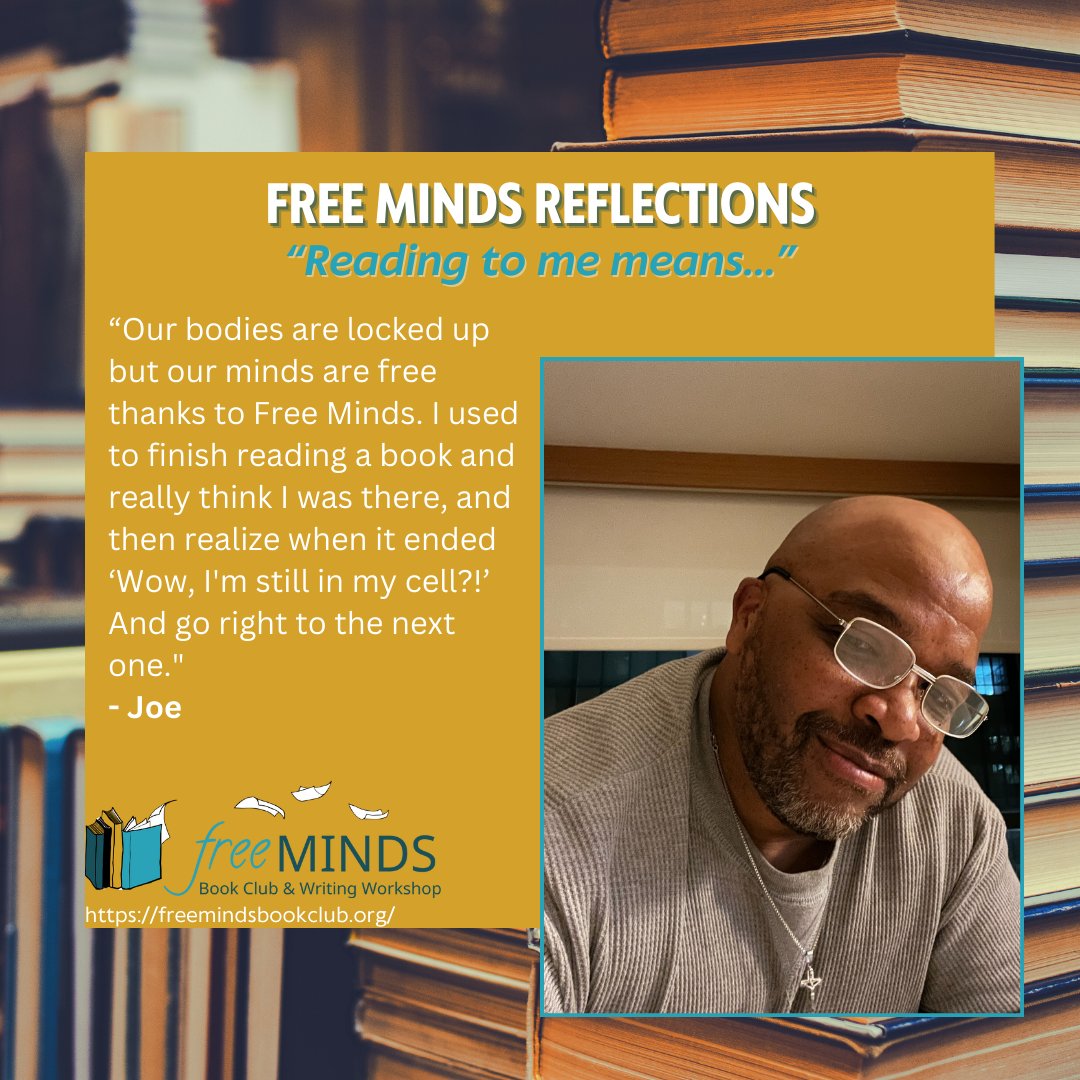 Thank you so much to everyone who contributed to our #DoMore24 campaign! We met our goal and raised enough money to send over 2,500 books to incarcerated readers! We can't wait to share the good news with members like Joe (pictured here with his new reading glasses!)