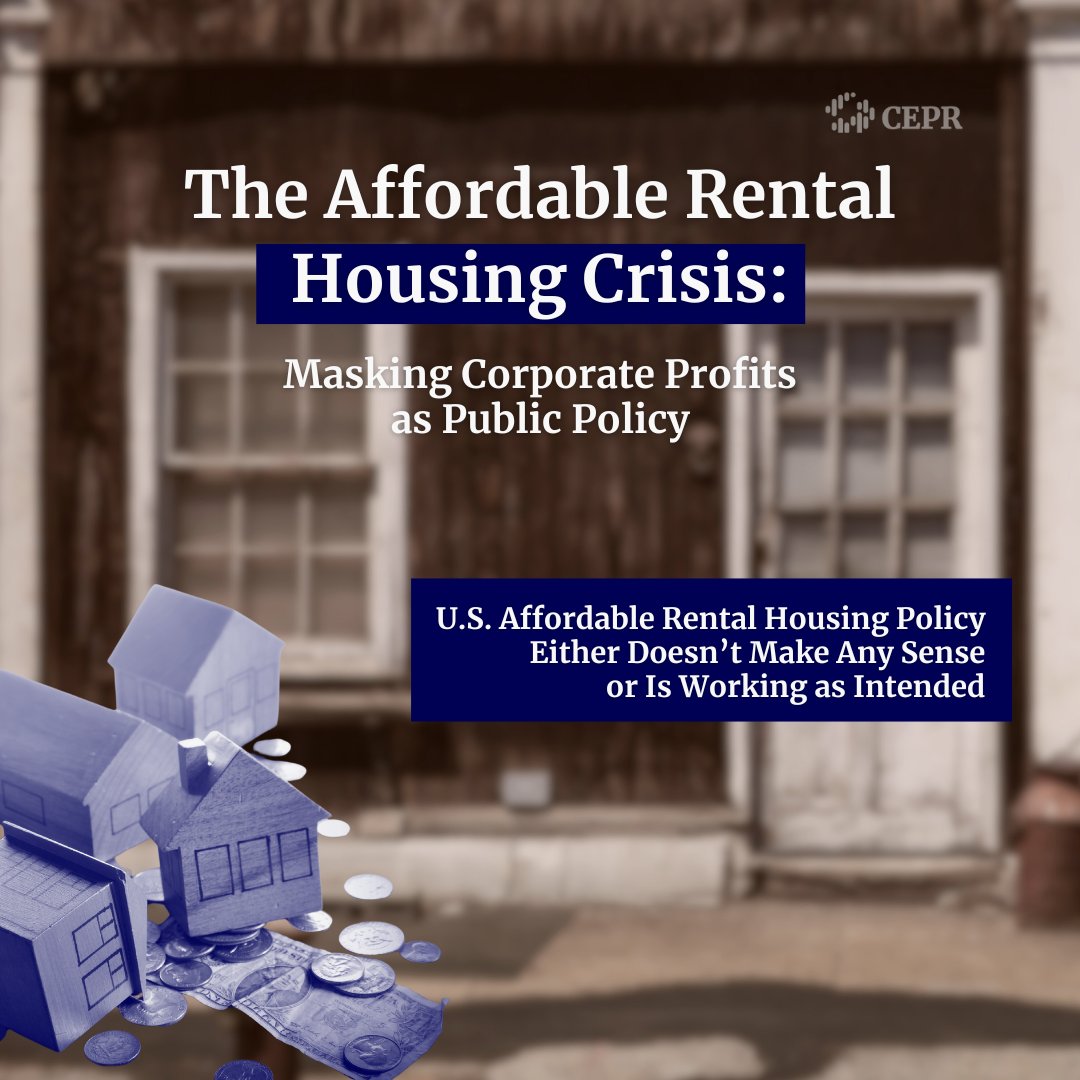 Is the current affordable rental housing policy truly working for those in need, or is it just a guise for corporate profits? Our latest article, by @algernon_austin, explores the harsh reality behind the #LIHTC and the need for real solutions. cepr.net/us-affordable-…