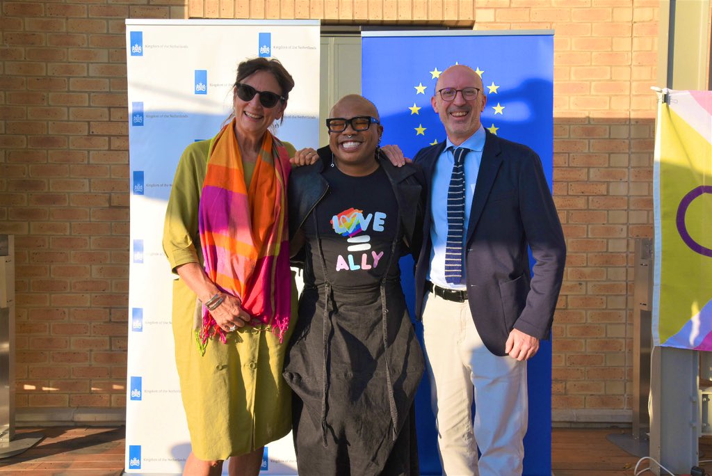 The European Union & South Africa will continue to work for a more inclusive and equal world for the LGBTQIA+ family. Today we launched a permanent 🌈driveway together with @NLinSouthAfrica. A reminder to all that that we are truly #UnitedinDiversity. #IDAHOBIT @ThamiDish