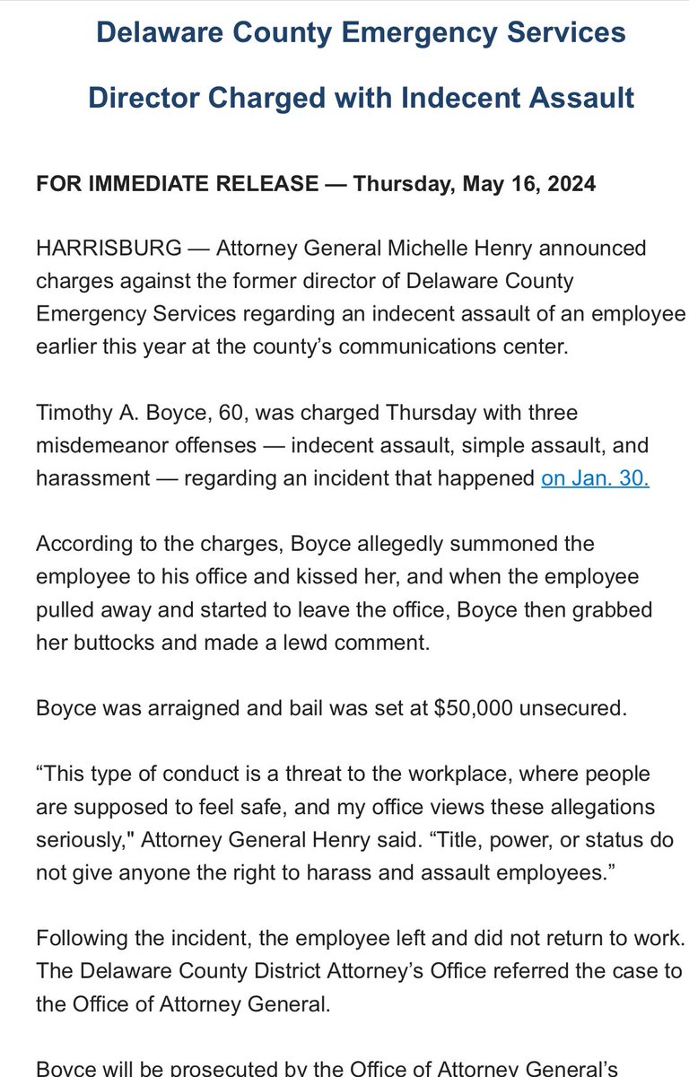 Criminal charges filed against former Delco Emergency Services Director @FOX29philly