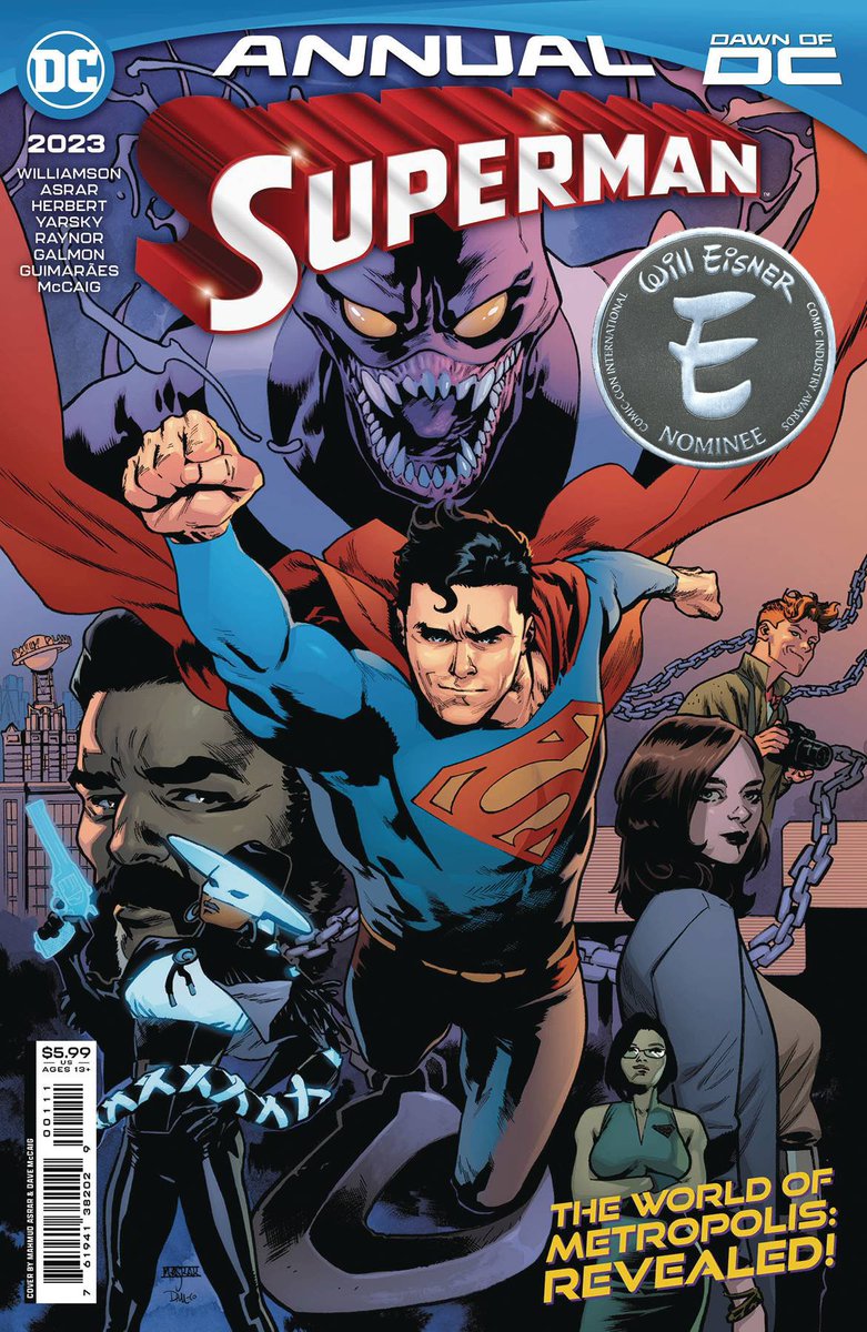 WOW, What an honor to be nominated for an EISNER alongside so many amazing books and creators. I'm blown away. My first Eisner nomination and for an issue of SUPERMAN?! Massive thanks to everyone who worked on that issue with me!