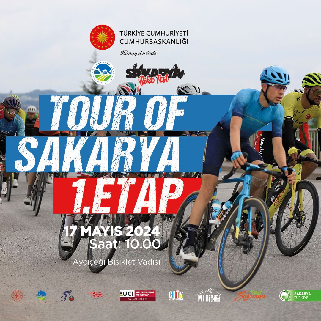 ‘Tour of Sakarya’ yol bisikleti yarışlarının 1. etabı başlıyor 🚴🏽‍♂️🌳 📆 17 Mayıs Cuma ⏰ 10.00 📍 Ayçiçeği Bisiklet Vadisi Tüm vatandaşlarımız davetlidir. #BisikletŞehriSakarya #TourOfSakarya #SakaryaBikeFest