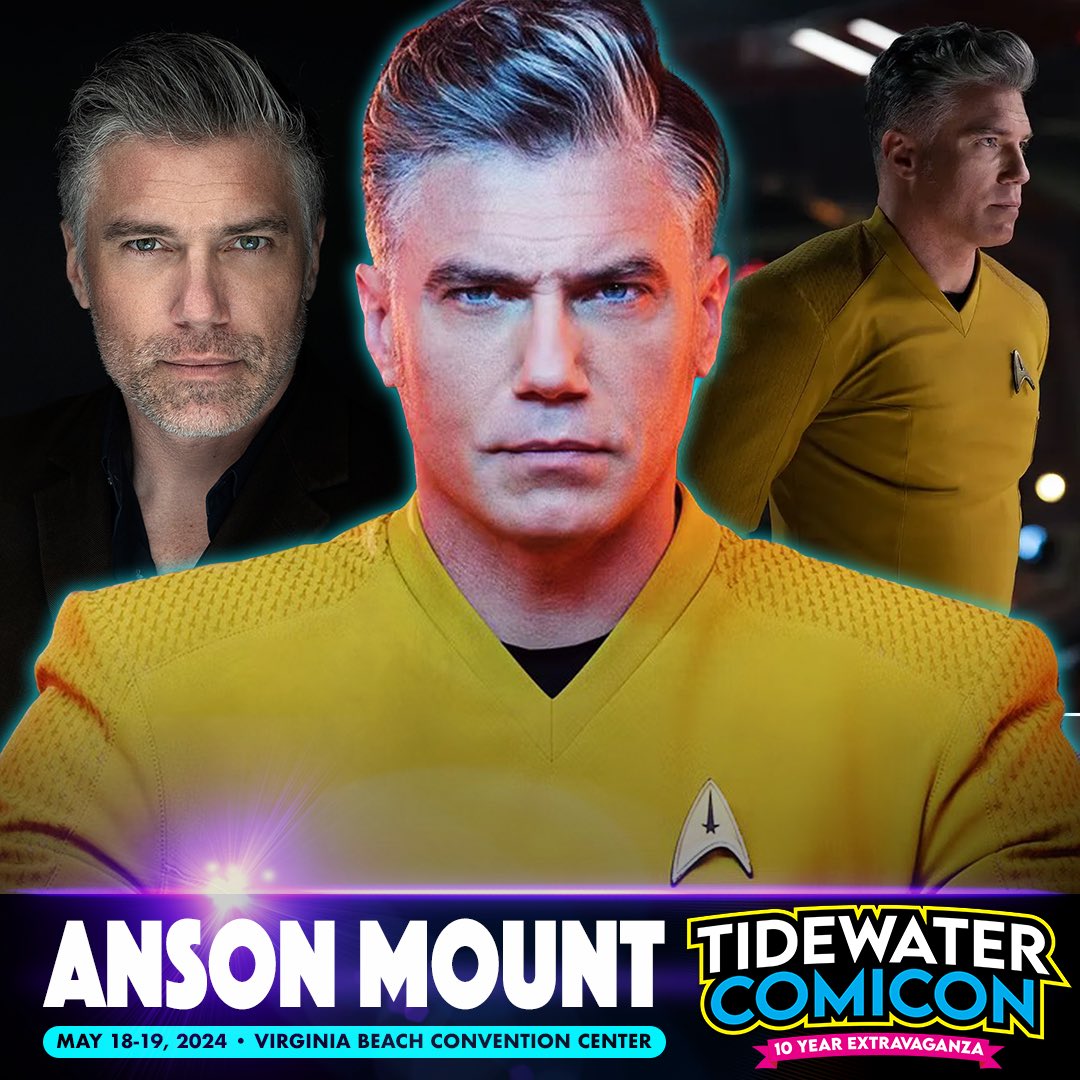 ICYMI, the Incredible Anson Mount will be joining us for Tidewater Comicon’s 10 year Extravaganza! 🙌🥳

Don’t miss out, get your tickets today:
tidewatercomicon.com