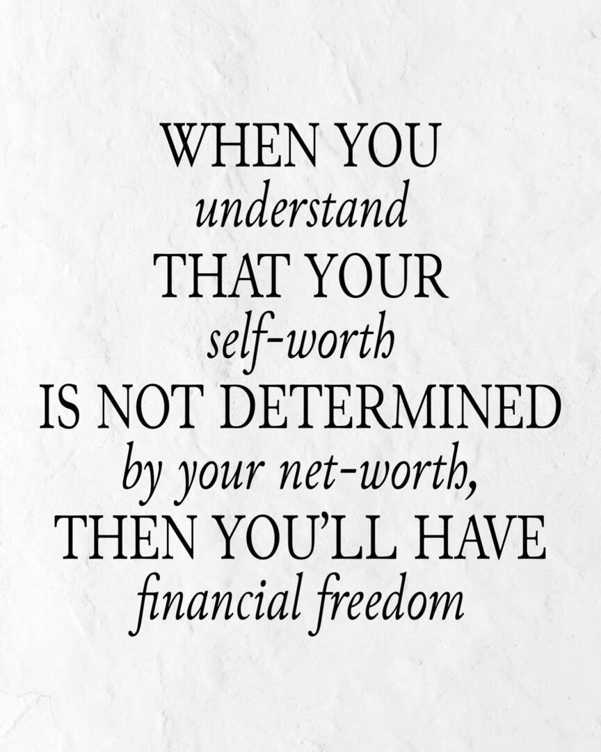 instagr.am/p/C7CbpJirAj8/ When you understand that your self-worth is not determined by your net-worth, then you’ll have financial freedom #leadership #entrepreneurship #financialliteracy #familyprotection #onedreamlegacy