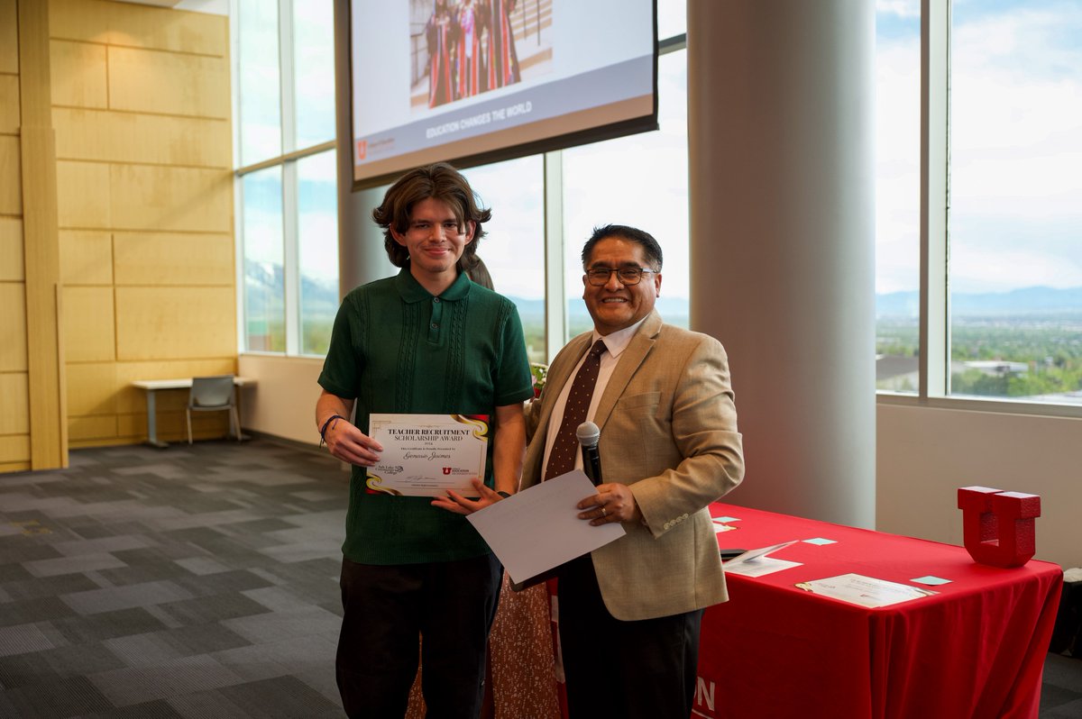 Three students were honored with scholarships at the Teacher Recruitment Scholarship banquet. These soon-to-be education professionals can pursue their postsecondary education at @saltlakecc and then the @universityofutah. Congrats!
#teachers #scholarships #education