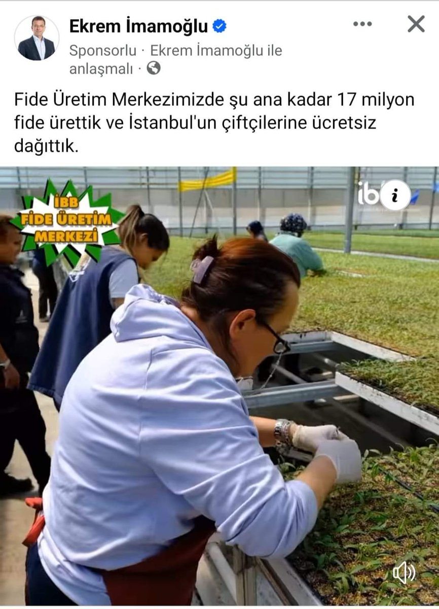 <a href="/ekrem_imamoglu/">Ekrem İmamoğlu</a> Ak partili belediyelerin yıllardır yaptığı ve artık sıradanlaşmış fide desteği hizmetini sanki kendi başlatmış gibi reklam etmek, ancak böyle bir Zübüğe yakışırdı..