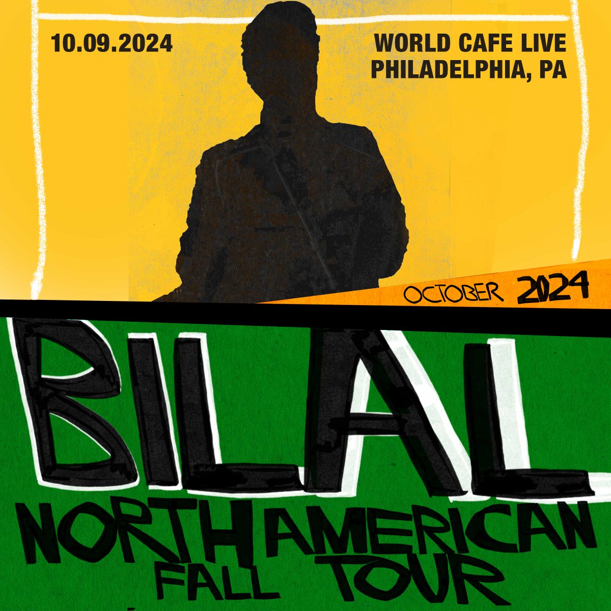 *On Sale Now* Philly native + Grammy-nominated artist @bilal has collaborated with everyone from Kendrick to Beyoncé - see him blend jazz, afrofuturism, classic soul, alternative R&B, and rock in the Music Hall on October 9 with @melaniecharles! Tickets: tinyurl.com/5cus7yky