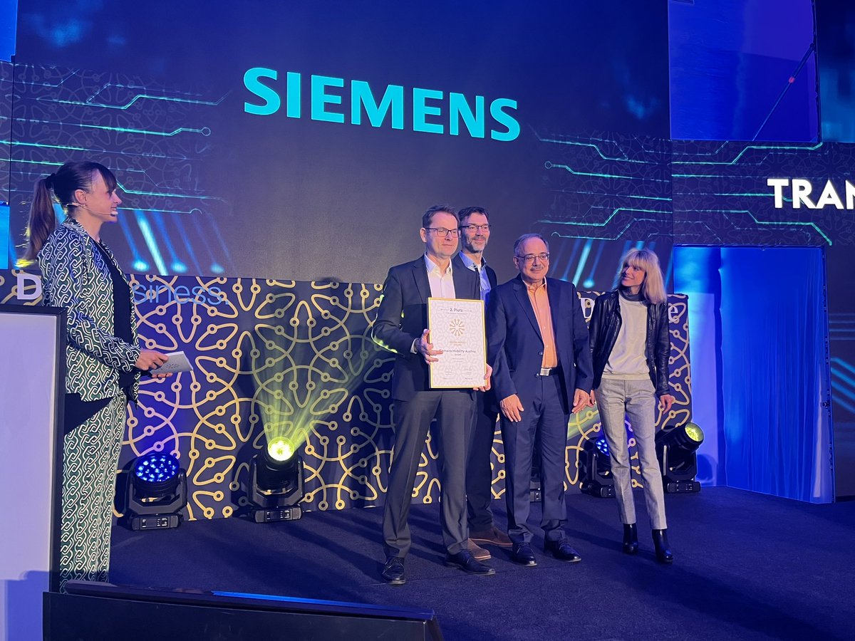 Hurra! @SiemensMobility gewinnt beim #DigitalImpulsAward von @diePresse und @DreiOesterreich mit dem Projekt „Funky Windows“ den 2. Platz in der Kategorie Transformation. #TransformTheEveryday