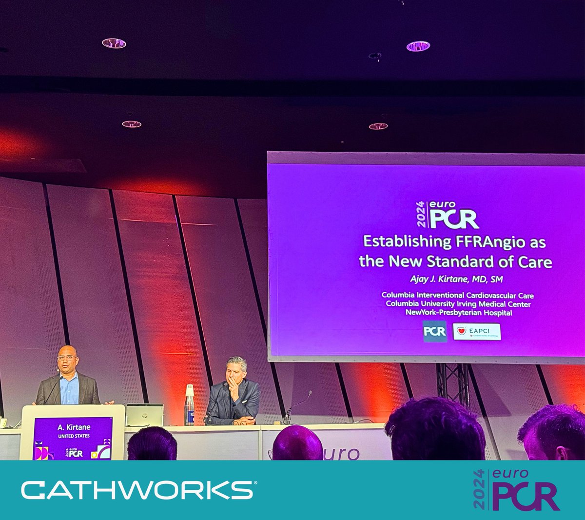 Full-house! Today’s #EuroPCR sponsored symposium with @MedtronicCRDN was standing-room only, with physicians eager to hear from the world-class panel of experts. Congratulations to Dr. @rallamee, Dr. Ajay Kirtane, Dr. @SFournierMD, Dr. @JuanFIglesias1, and Dr. @ColletCarlos for