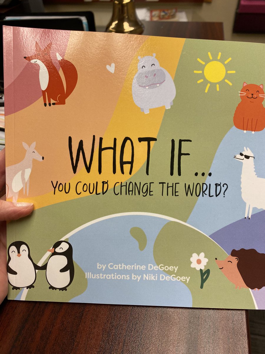 Our school was so happy to receive this book today. Such a great message that makes everyone think. Thank you <a href="/cdegoey2/">cdegoey</a> and Niki for inspiring us and sharing your talents. #whatifyoucouldchangetheworld