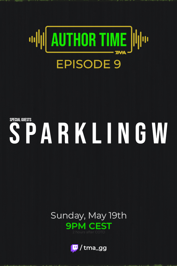 TMA | Trackmania Mappers Assembly (@tma_club) on Twitter photo Deep Dip 2 Creator <a href="/SparklingWTM/">SparklingW</a> will be our special guest this weekend for the 9th installment of the Author Time Podcast! 🔥 You won't want to miss this one!
➡️ twitch.tv/tma_gg ⬅️ Deep Dip 2 Creator <a href="/SparklingWTM/">SparklingW</a> will be our special guest this weekend for the 9th installment of the Author Time Podcast! 🔥 You won't want to miss this one!
➡️ twitch.tv/tma_gg ⬅️