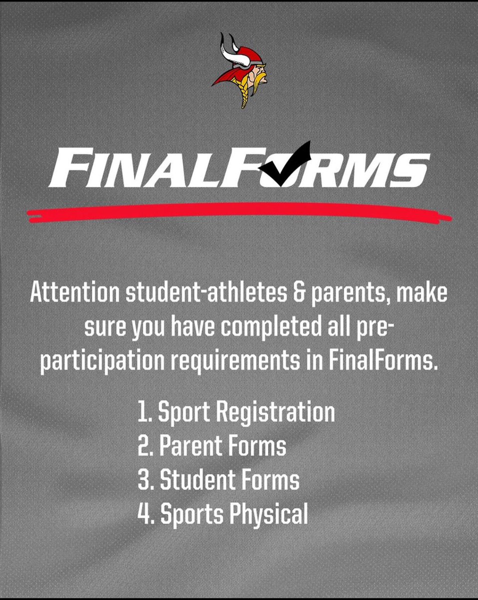 It’s never too early to get prepared for Fall sports! Get your physical sooner than later! When: July 24th & 25th, 8:00AM - 4:00PM Where: PHS - School Based Health Center Bring: Insurance card or $10 To Do: Sign consent form on FinalForms #AAGV #GoVikes