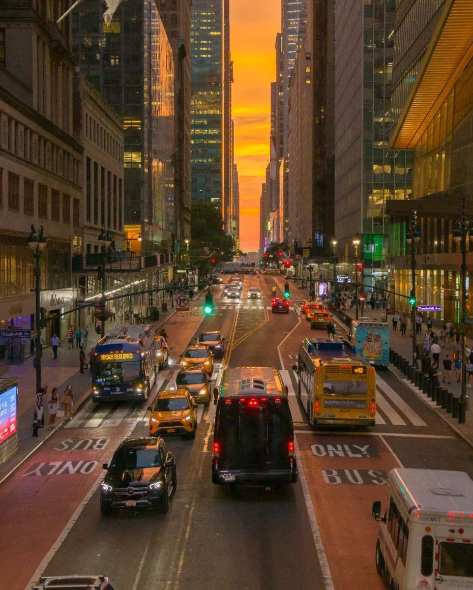Sunset in New York.