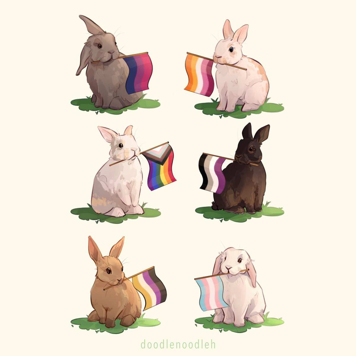 Pride bunnies !!! 🐇🐇🐇