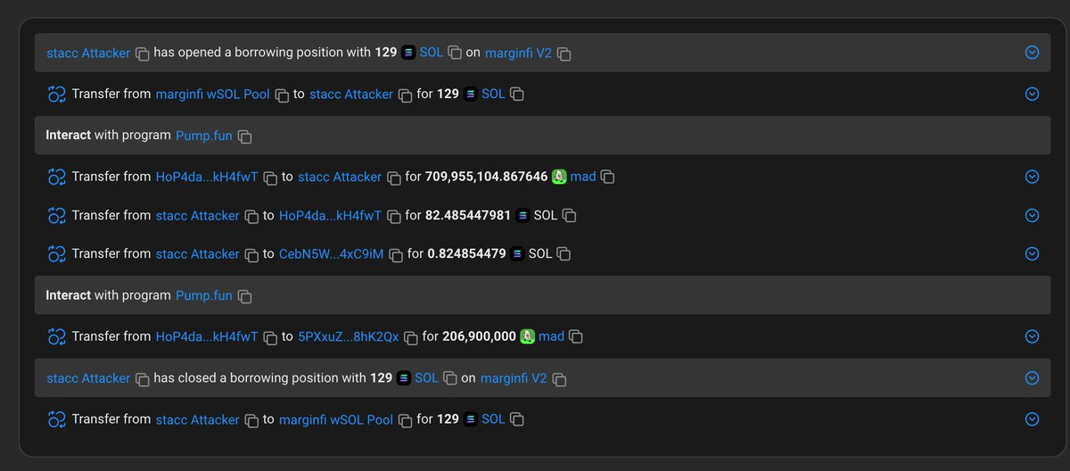 r0bre's tweet image. So apparently the @pumpdotfun attacker is simply 
1. Flashloan from @marginfi 
2. Buy full curve in pump.fun
3. Withdraw liquidity from  - something only "admin" should be able to do, but somehow they could do it (these funds are supposed to…