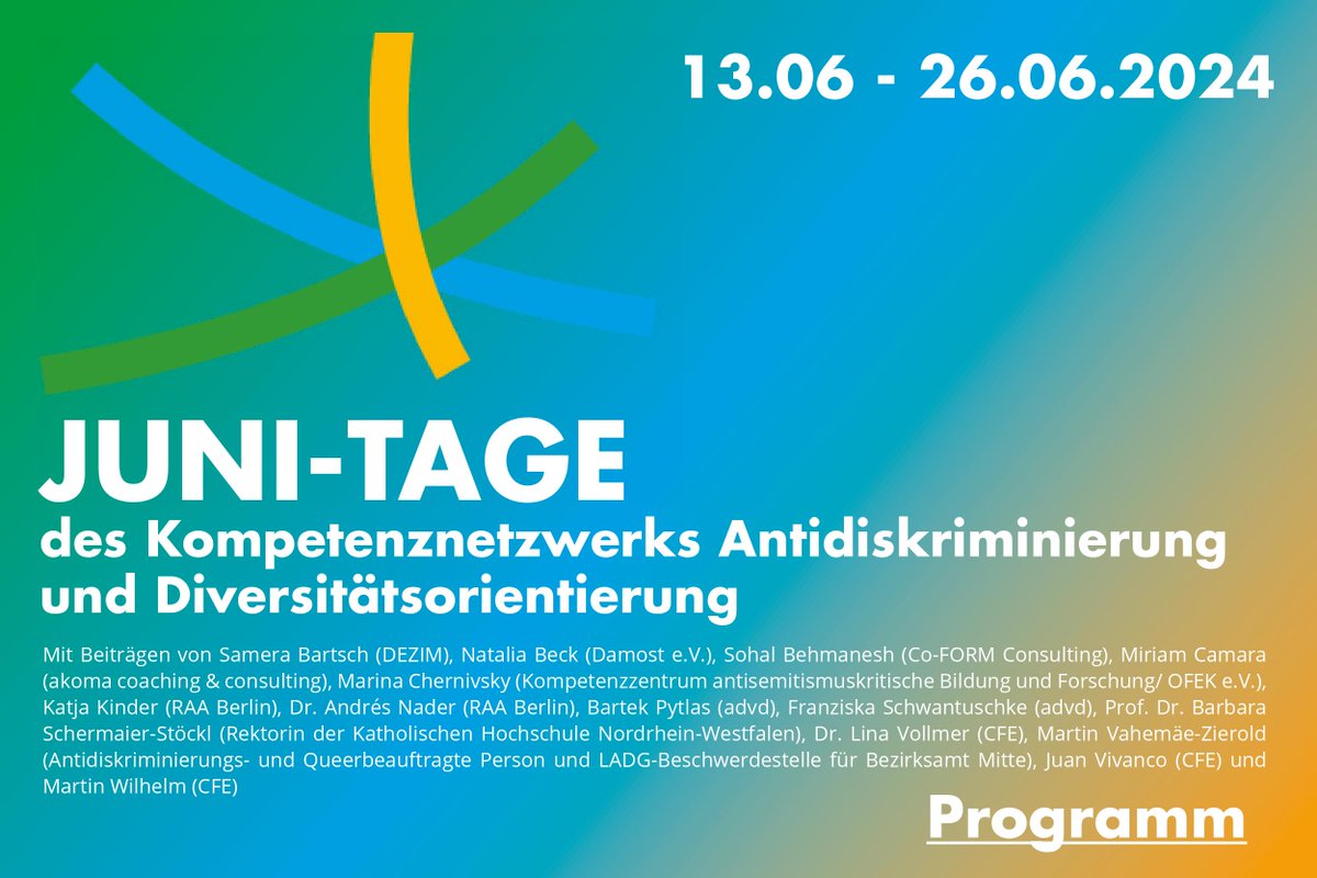 Vielfalt_Ent's tweet image. Wir laden Sie herzlich ein zu unseren Online Veranstaltungen im Juni!

Das  gesamte Programm findet ihr auf:  vielfaltentscheidet.de/aktuelles/juni…

Zum Anmeldeformular: cloud.citizensforeurope.org/index.php/apps…

Mehr zu Knad: kn-ad.de/uber-uns