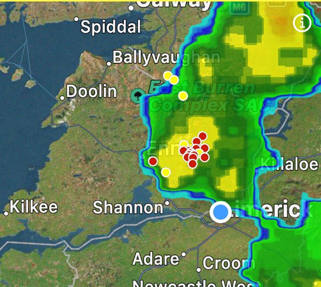 Tonight’s racing cancelled due to thunderstorms in east Clare.