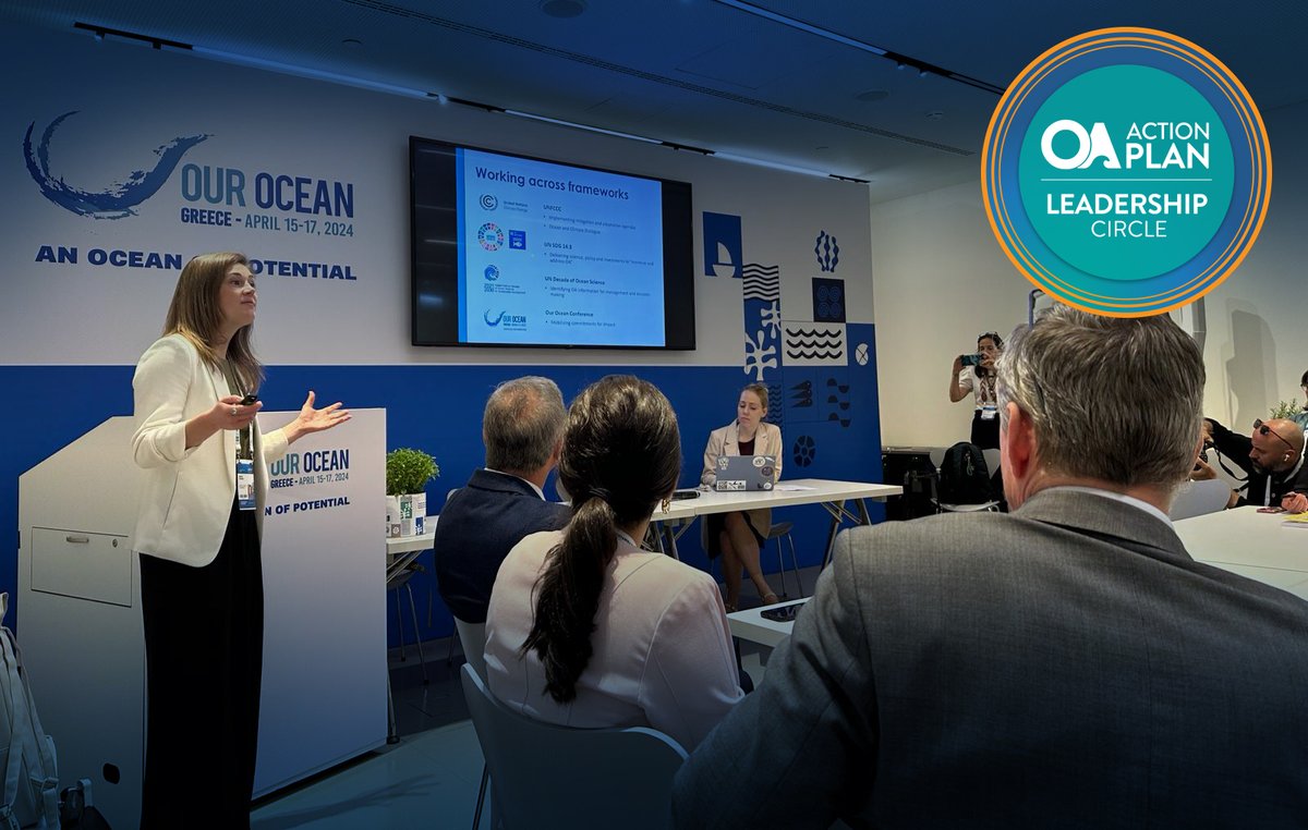 #ThrowbackThursday a month ago the #OAAlliance was at @OurOceanGreece 🇬🇷 🏛️ where we launched the National OA Action Planning Leadership Circle! Inviting members to develop unique domestic approaches to #OceanAcidification, leading to implementation of @SustDev 14.3 🐟
