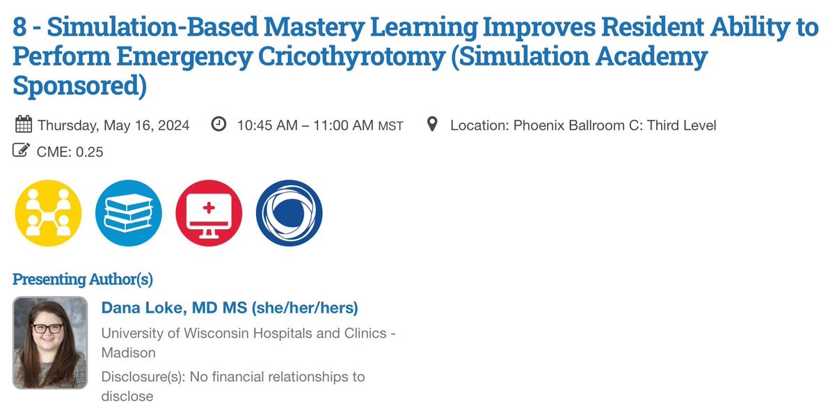 Matt Klein (@mkleinmd) on Twitter photo Congrats to my friend and fellow #MasteryLearning nerd <a href="/danaloke/">Dana Loke</a> for presenting at #SAEM24!
<a href="/UWEmerMed/">Univ. of Wisconsin Emergency Medicine</a> <a href="/NorthwesternSim/">NU Simulation™</a> Congrats to my friend and fellow #MasteryLearning nerd <a href="/danaloke/">Dana Loke</a> for presenting at #SAEM24!
<a href="/UWEmerMed/">Univ. of Wisconsin Emergency Medicine</a> <a href="/NorthwesternSim/">NU Simulation™</a>