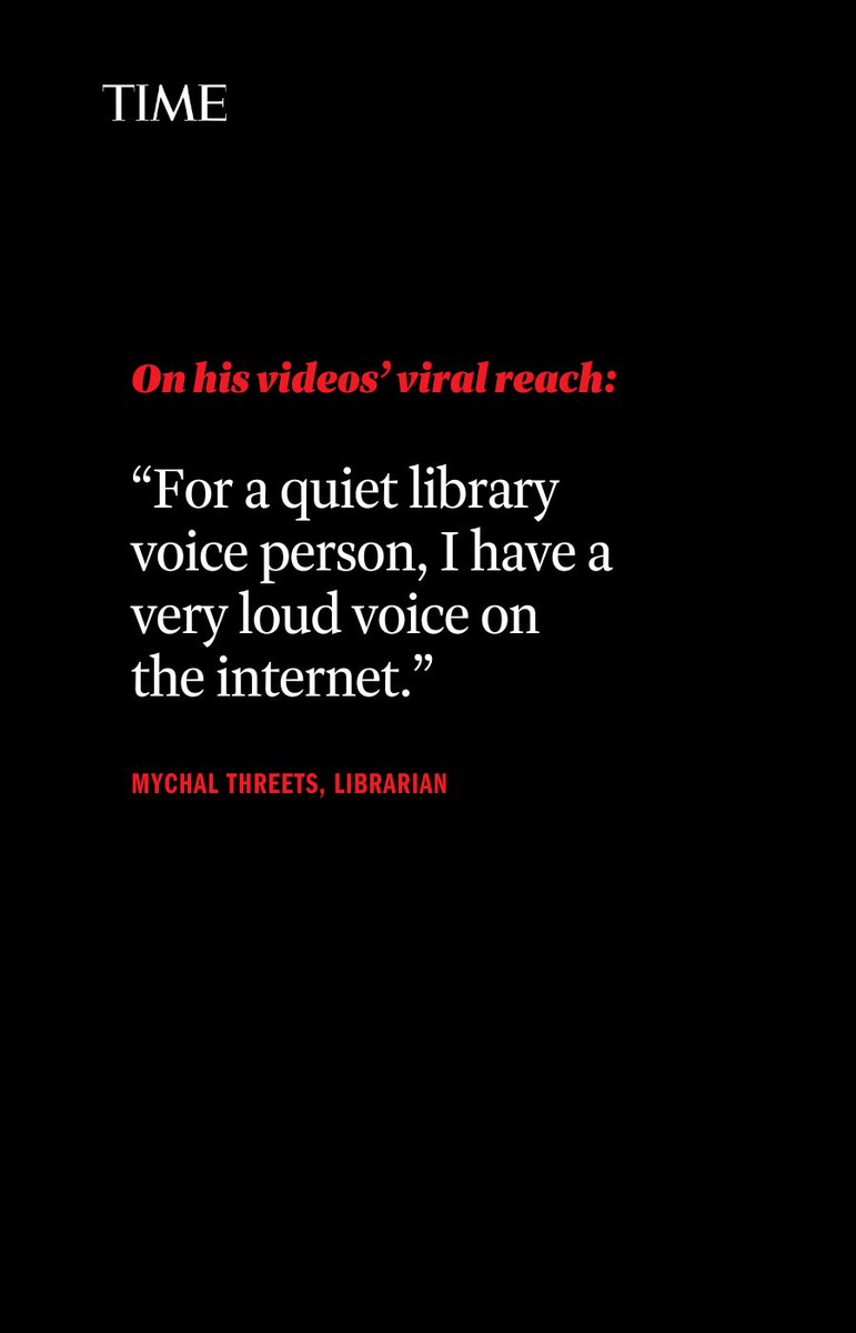 Meet Mychal Threets, a librarian who has amassed roughly 2 million followers across social platforms with his videos promoting the local institution as a friendly, underrated neighborhood hangout ti.me/3V1Fr99