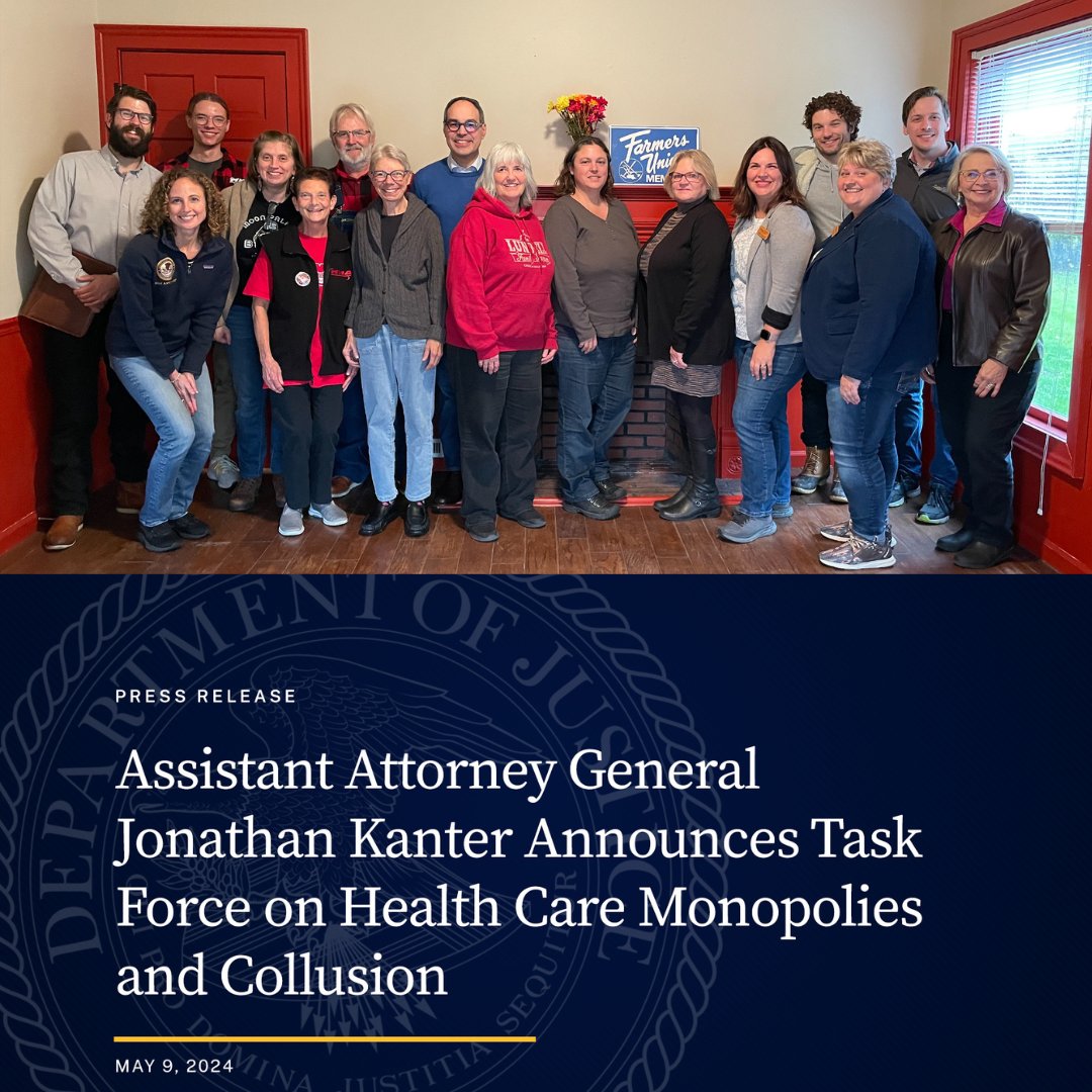 Speaking up makes a difference! Last year, MNA Member Deb Myer sat down with @JusticeATR AAG Jonathan Kanter and other MN workers to discuss how lack of competition impacts them. @TheJusticeDept recently announced a task force to tackle the issue! justice.gov/opa/pr/assista…